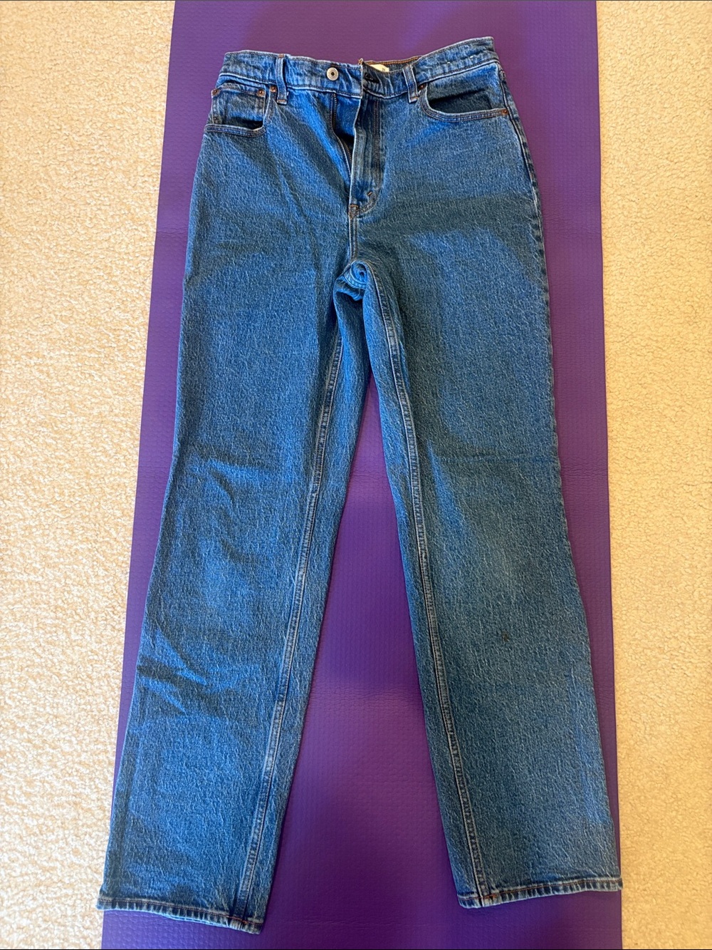 Abercrombie "The 90's Straight Ultra High Rise" Women's Blue Denim Jeans